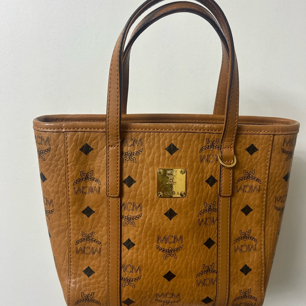 MCM Aren Mini Visetos Shopper Tote Bag